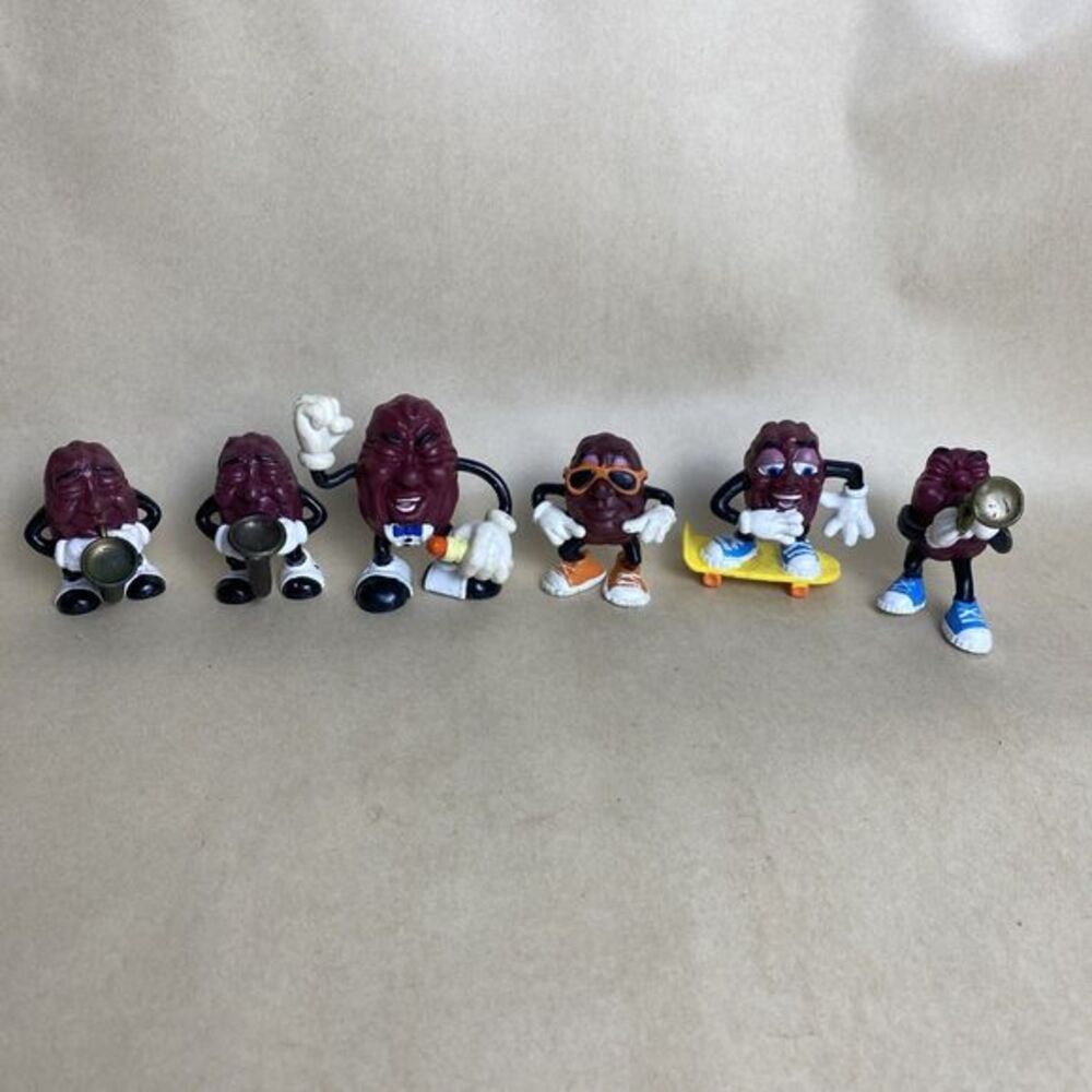 VTG California Raisins Figures Lot of 6 1987‎ & 1988